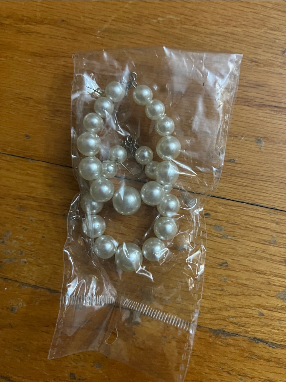 Pearl hoop earrings
